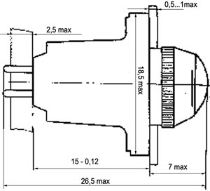 Рис.1. Чертеж сигнального малогабаритного фонаря МФС-1